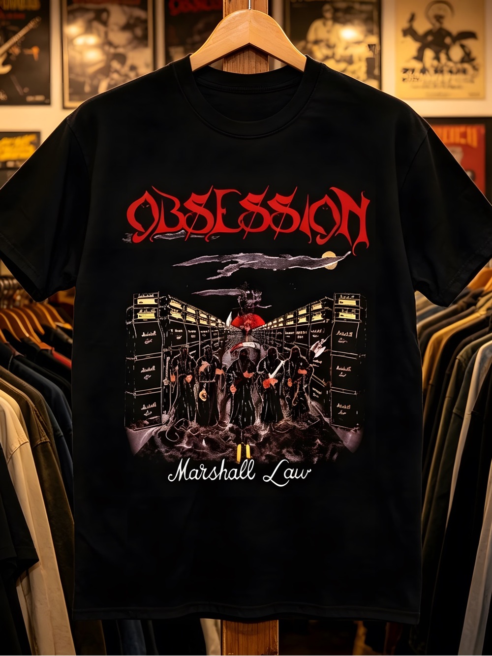 Obsession Marshall Law New Black T-Shirt